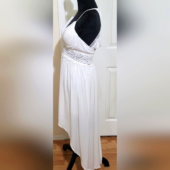 * Fashion Nova Woman's Breeze Through Life Crochet Midi Dress NWOT White Small - Picture 5 of 15